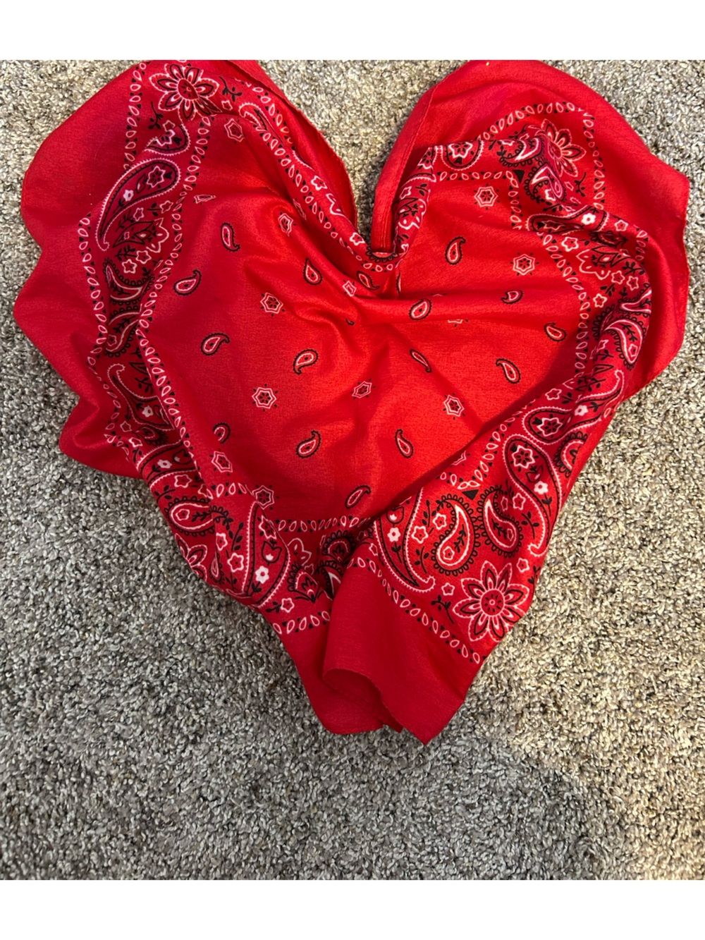 Red paisley bandana top or headband y2k street ware style